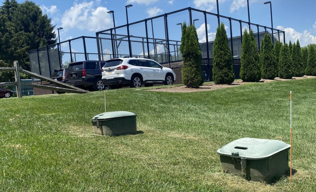 tennis court underground tank