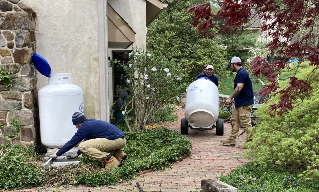 above ground tank installation