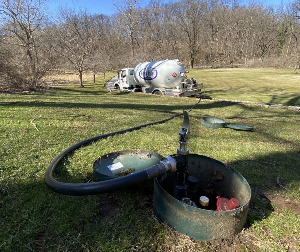 underground tank refilling process