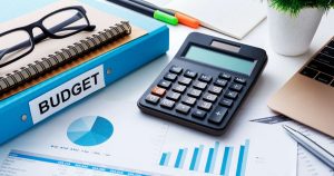 budget supplies on table